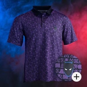 MARVEL X RSVLT All-day Polo "Wakanda  Forever" Black Panther